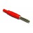 Adapter Banaan 1mm (female) naar 4mm (male) Rood