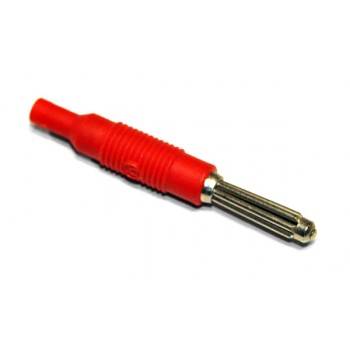 Adapter Banaan 1mm (female) naar 4mm (male) Rood