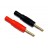 Adapter Banaan 1mm (female) naar 2mm (male) Rood