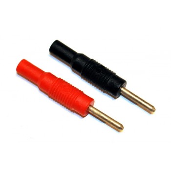 Adapter Banaan 1mm (female) naar 2mm (male) Rood